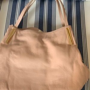 Vince Camuto blush leather hobo